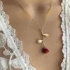 C070 Новое украшение: креативный кулон в виде красной розы, подарок для девушки на День святого Валентина.