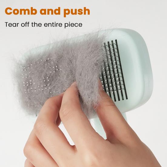 Ионная щетка для питомцев Расческа для шерсти питомцев с двойным ионным генератором Самоочищающаяся расческа для груминга Мягко распутывает