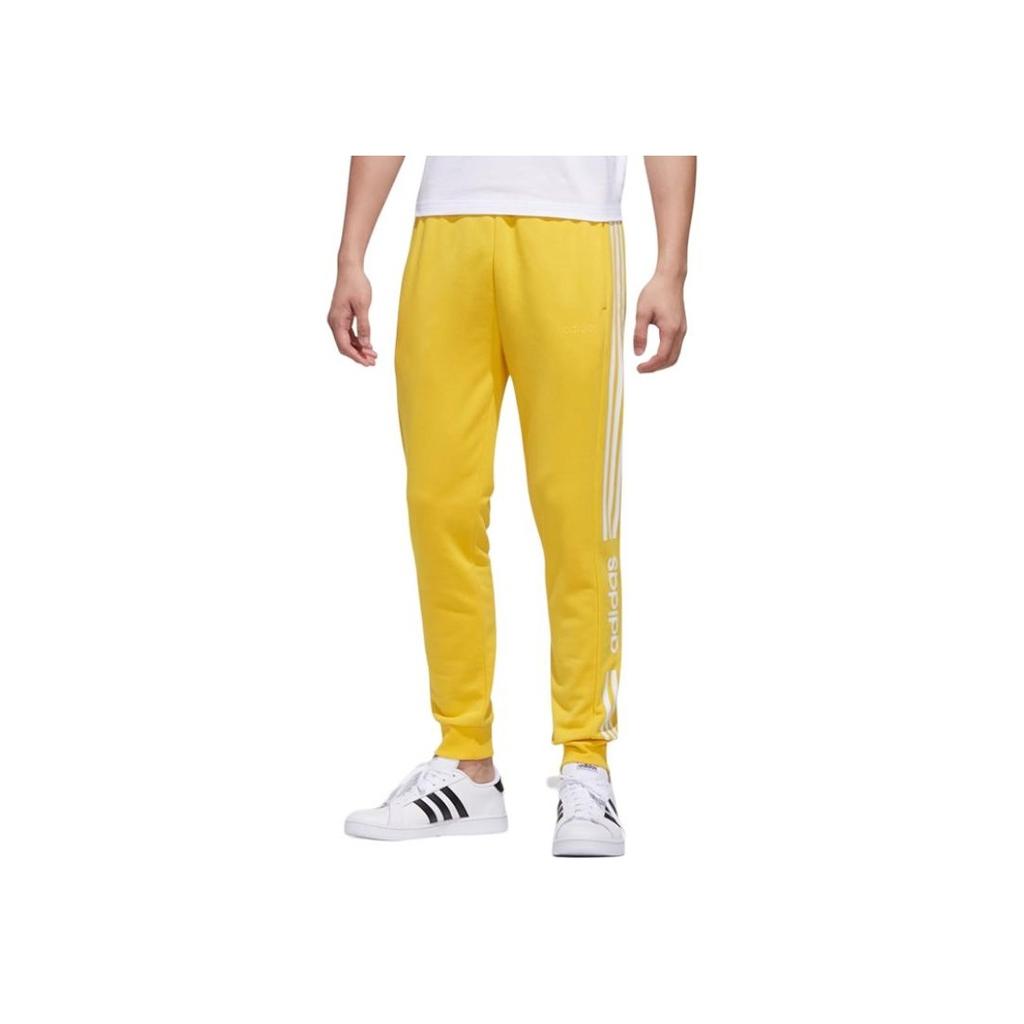 Adidas Neo M Ce 3S Tp Mens Training Series Tapered Fashion Casual Knitted Sports Pants Men Pants Yellow GD1639