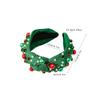 Повязка на голову Санта Клауса с жемчугом и стразами для женщин - Рождественский аксессуар для волос