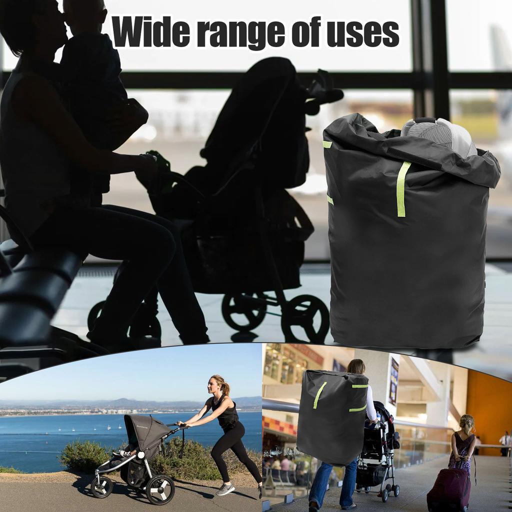 Сумка для коляски Ткань Оксфорд Сумка для хранения коляски для проверки у выхода на посадку Водонепроницаемая дорожная сумка для коляски с регулируемым ремнем для путешествий на поезде