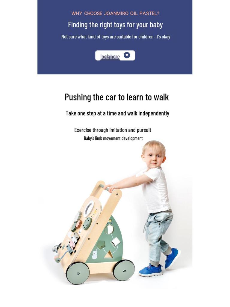 Деревянные развивающие ходунки для 3-летних: Улучшает координацию рук и глаз и развивает зрительно-слуховые навыки