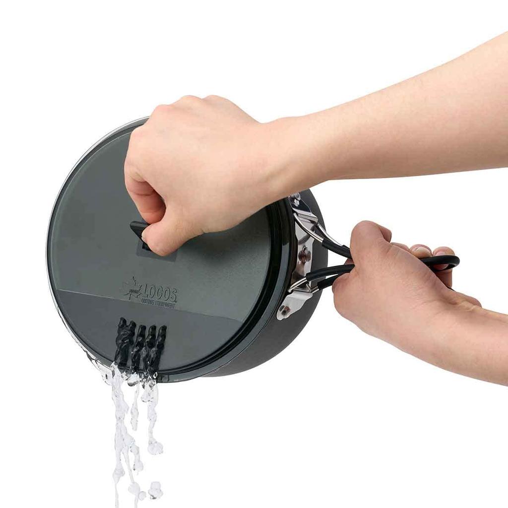 Набор для сушки горячей воды LOGOS 81210211 Серый Диаметр x Высота 25 см Кемпинг Твердое анодирование [Кастрюля] (ок.) 16,5 8,2 см/всего