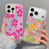 Vintage Colorful Flower Pattern Phone Case For iPhone 17 Air 16e 16 15 14 Pro Max 13 17 Pro Max Shockproof TPU Hybrid Hard PC Phone Cover