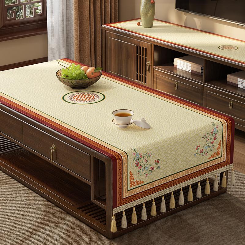 Дзен Скатерть для кофейного столика Декоративное покрытие для ТВ-тумбы Прямоугольная Скатерть для обеденного стола Боковой шкаф Салфетка для пыли