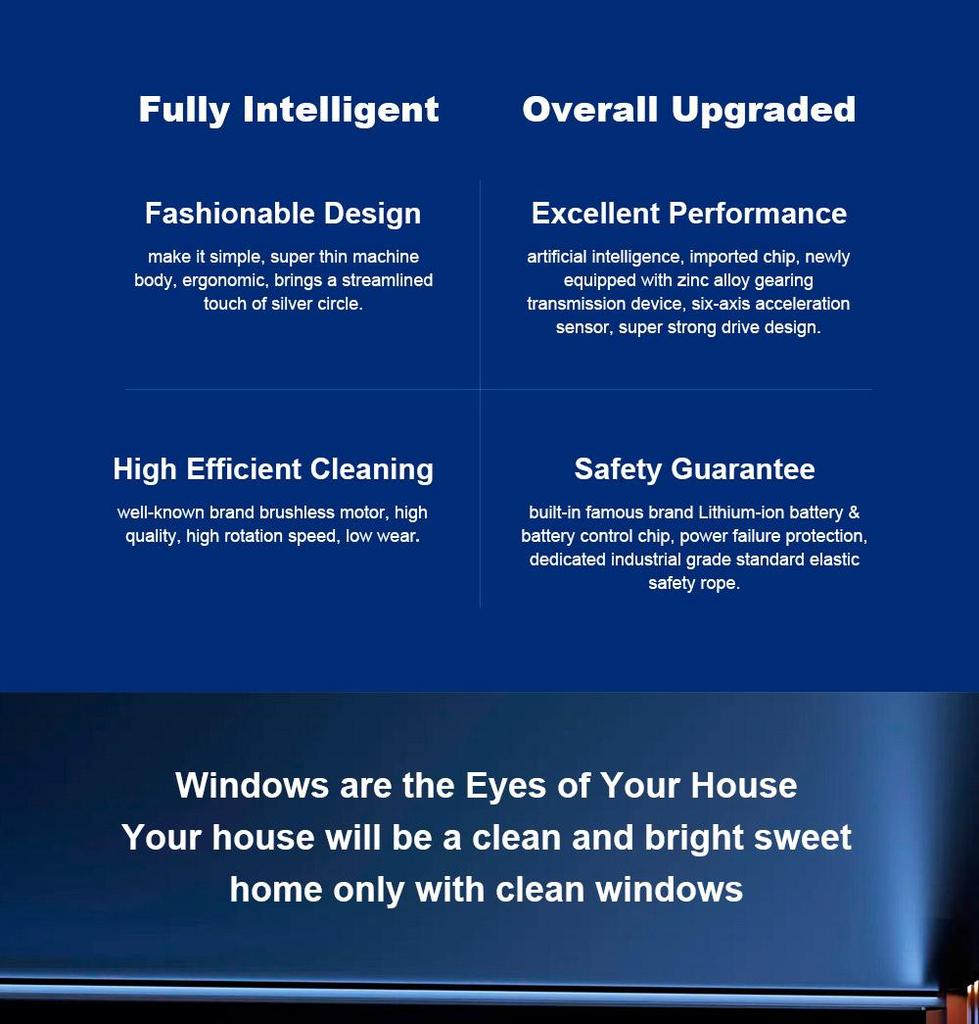 Восстановленный робот для мытья окон Liectroux YW910, двойное распыление воды, вакуумное всасывание 3000 Па, лазерный датчик, управление через приложение и пульт, функция памяти