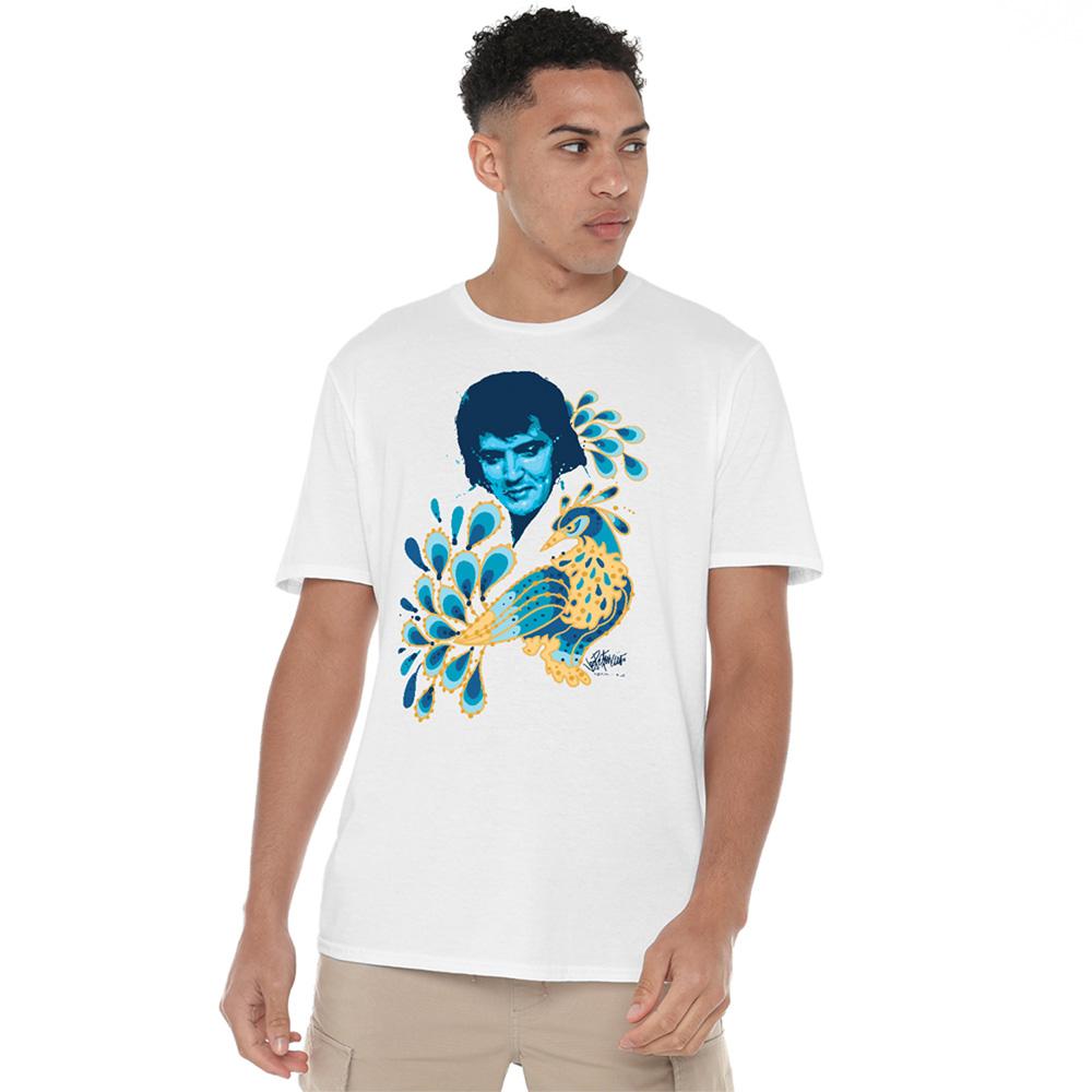 Elvis Presley Unisex Adult Peacock T-Shirt