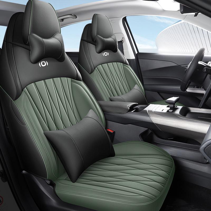Всесезонная перфорированная кожаная подушка на сиденье спортивного автомобиля для Qiyuan A05
