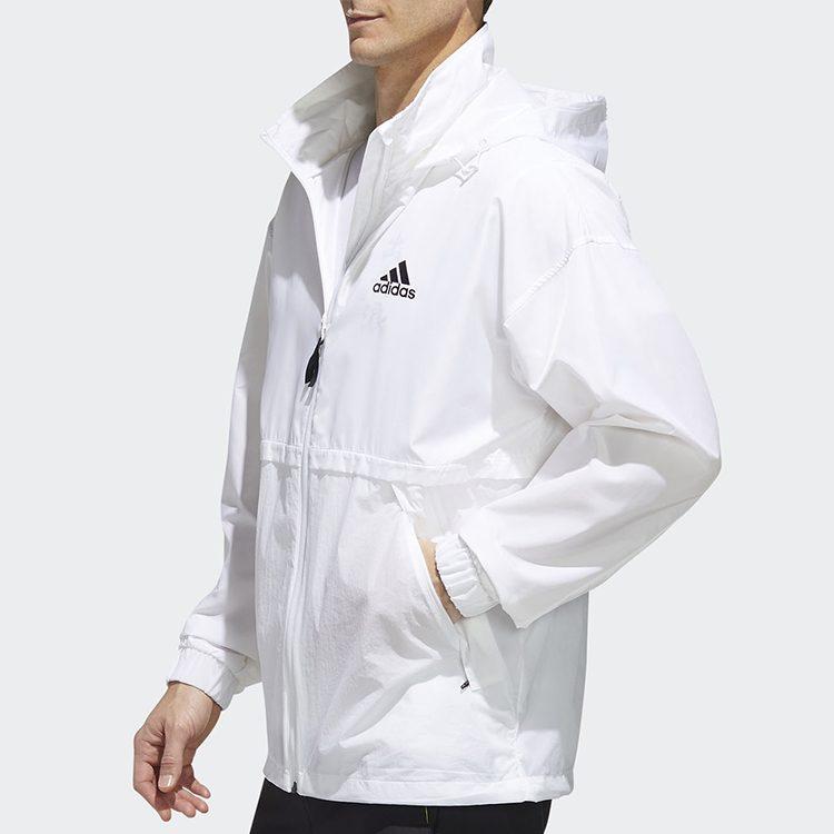 adidas Куртки Мужские Белые С Капюшоном Умеренные Другие FM7518