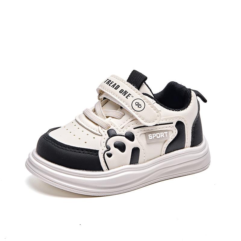 2026Spring toddler walking shoes for girls, Korean style versatile white shoes with soft soles for children, boys and girls