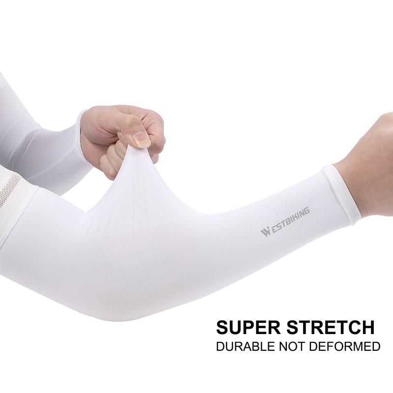 WEST BIKING Ice Silk Arm Sleeves UPF 50+ Sun Protection Moisture-Wicking Breathable Bicycle Sleeves Cycling Running Fishing Gear