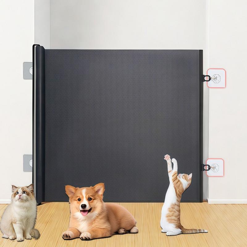 Retractable Gate Indoor Retractable Mesh Gate Retractable Indoor Pet Safety Gate Deck Fence Doggy Barrier Outdoor Cat Enclosures