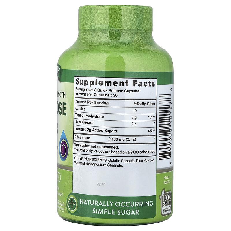 D-Mannose, 90 Quick Release Capsules (700 mg per Capsule)
