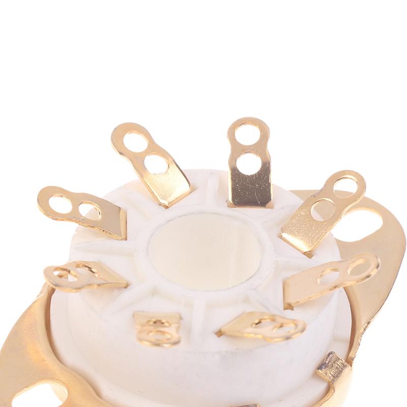 1 шт., 8-контактный Gzc8-Y-6, восьмеричная ламповая розетка, керамическое основание клапана, разъем для Kt88/6550/El34/6P6P/6V6/6N8P/6Sn7, аудиоусилитель Diy