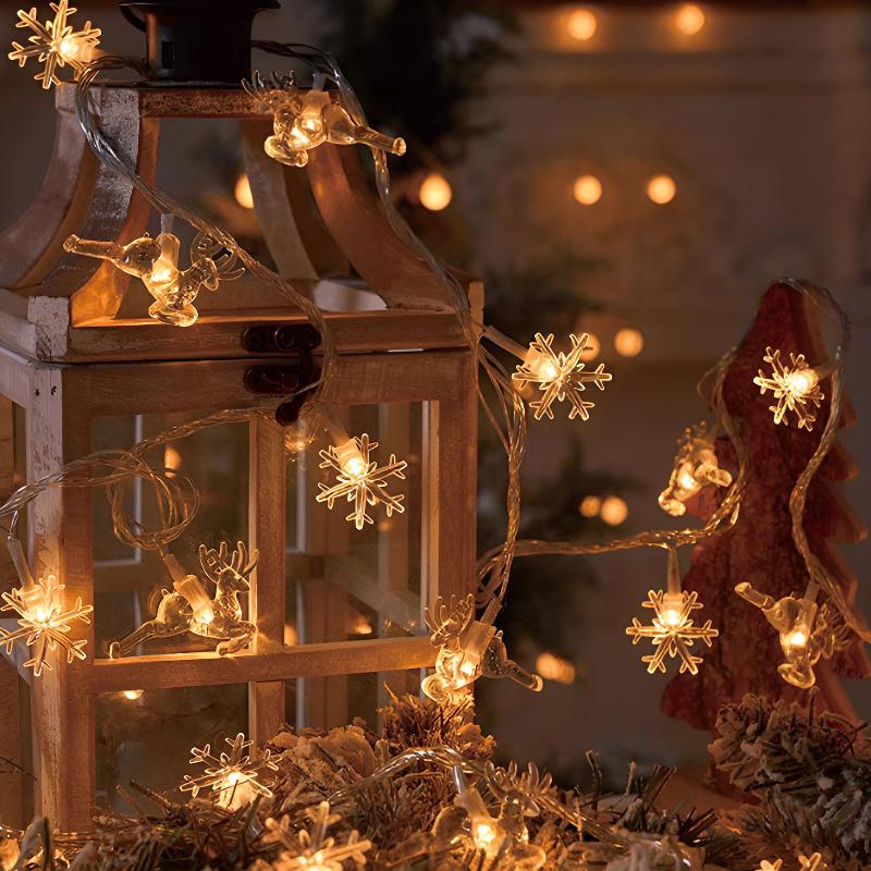 Christmas Tree Light String Deer Shaped Decorative Light Battery Powered,new Year Lamp,new Year Decoration,Indoor Holiday Decoration