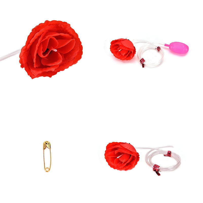 Water Squirt Rose Clown Flower Magic Trick Joke Funny Prank Kids Prankster Prop