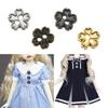 Dollhoues Miniature DIY Doll Clothes Metal Flower Buckles Mini Buttons Clothing Sewing Buckle