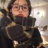 New Scarf Women's Winter Versatile Plaid Short Beard Scarf Niche Design Imitation Cashmere Shawl