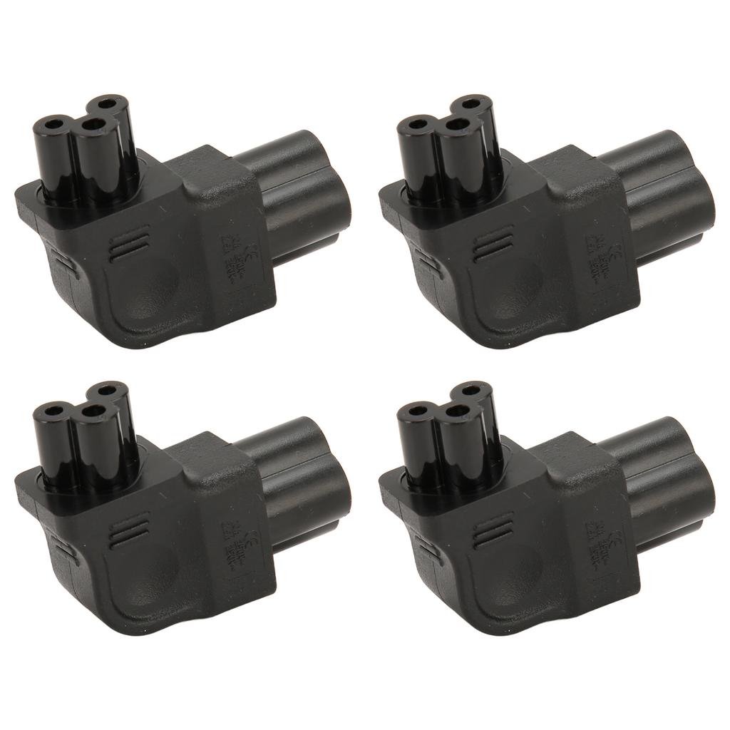 4 шт. IEC320 C6 - IEC320 C5 адаптер питания правый угол 90 градусов левый поворот IEC320 C6 папа - C5
