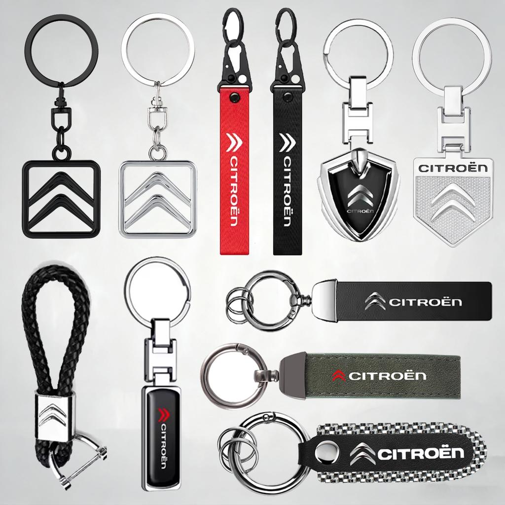 Металлический брелок-держатель для ключей с логотипом автомобиля для Citroen C1 C2 C4 Grand Picasso C4L C5 VTS C-ELYSEE Berlingo C3 Aircross Брелок-подвеска