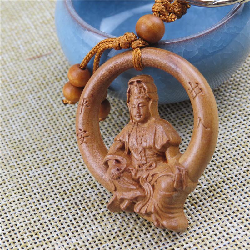 Брелок-подвеска в виде тыквы Pixiu из красного дерева с 3D-резьбой