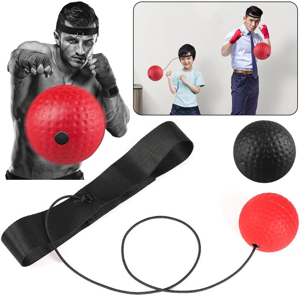 Набор мячей для рефлексотерапии с повязкой на голову, тренировочный мяч для бокса из полиуретана, снятие стресса, тренировка координации рук и глаз, улучшение скорости для взрослых детей