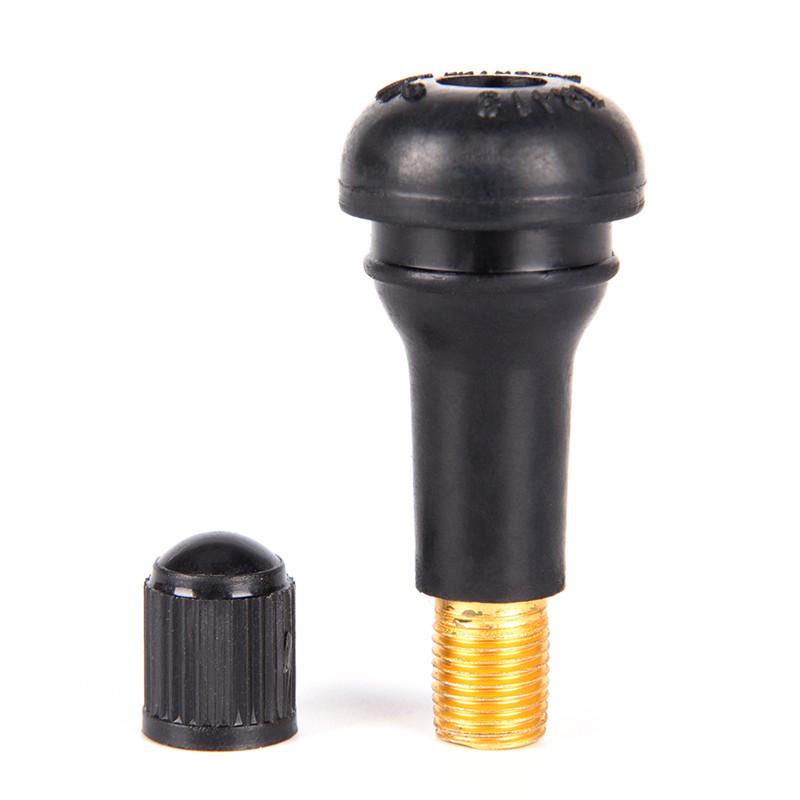 5pcs /Set Black Tr413 Tubeless Car Wheel Tire Valve Stems With Caps Tyre Rubber
