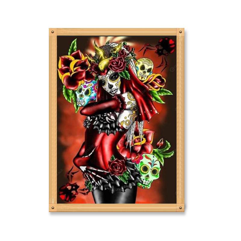 5D алмазная живопись полный алмаз Diy круглый алмаз Хэллоуин животное ручная работа Алмазная вышивка мозаика украшение дома подарок