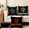 Классический Бренд JJagermeister Наволочка Плюшевая Ткань Мягкая Двусторонняя Печать Диван Теплый Зимний Дом Подарок Ребенку Наволочка