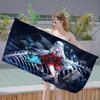 A-Arknights Микрофибровое одеяло Быстросохнущие пляжные полотенца Большой размер с принтом Супервпитывающее полотенце-одеяло для бассейна