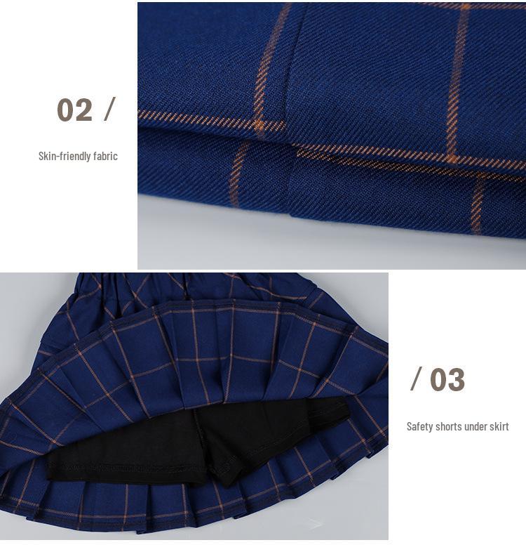 Клетчатый комплект школьной формы в британском стиле для девочек для детского сада и начальной школы