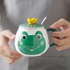 Creative and Personalized Ceramic Cup with Lid Mug Souvenir Cartoon Water Cup High Looking Household Cup with Spoon