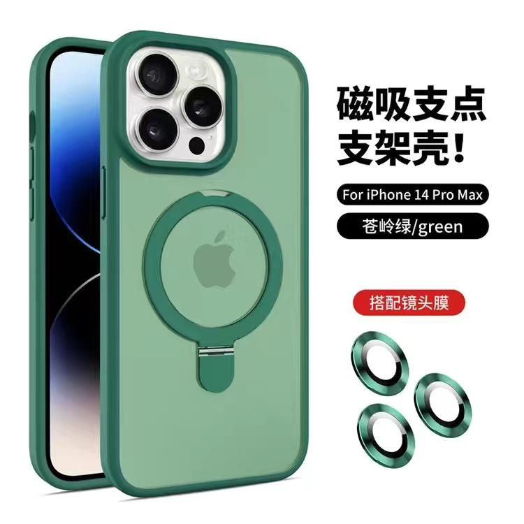 Роскошный чехол с беспроводной зарядкой MagSafe для iPhone 1116 12 13 14 15 17 Pro Max Plus Магнитное кольцо-подставка Защитная крышка для камеры