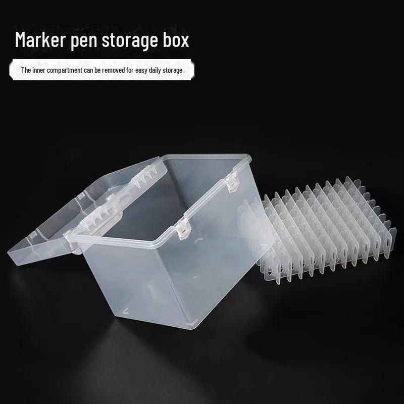 Портативный контейнер для хранения маркеров на 80 цветов с прозрачным основанием