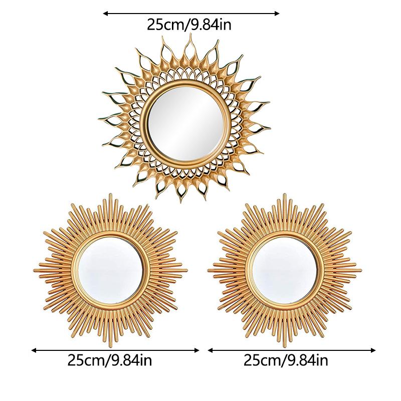 Настенный декор, круглые настенные зеркала, подвесное зеркало, золотое подвесное зеркало, фон для гостиной