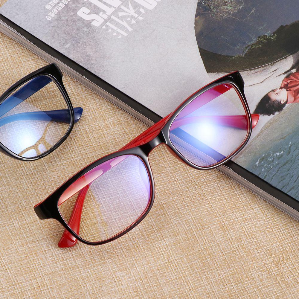 Fashion Unisex Square Computer Eyeglasses Frames with Blue Film Reading Glasses Flat Mirror