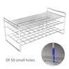 Держатель для пробирок с квадратным отверстием, лабораторное оборудование, коррозионно-стойкая нержавеющая сталь, 50 отверстий