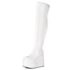 Wedge Over the Knee High Boots Women Platform 2025 Winter Red Black White Women's Long Boot Sexy Dance Nightclub Fetish Shoes