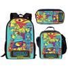 Bbq Ena Dream Pattern Printing Backpack Lunch Bag Pen Case Set For Student Gift