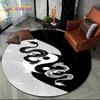 3D Chinese Tai Chi Bagua Yin Yang Round Area Rug,Carpet Rug for Living Room Bedroom Sofa Playroom Decor,kids Non-slip Floor Mat