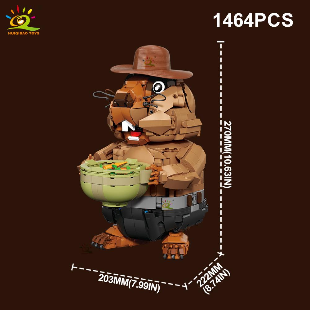 Нетоксичный 1464 детали Moc Модель сурка Строительные блоки Серия животных Сурок Кирпичный конструктор Для детей Настольный Декор для дома.