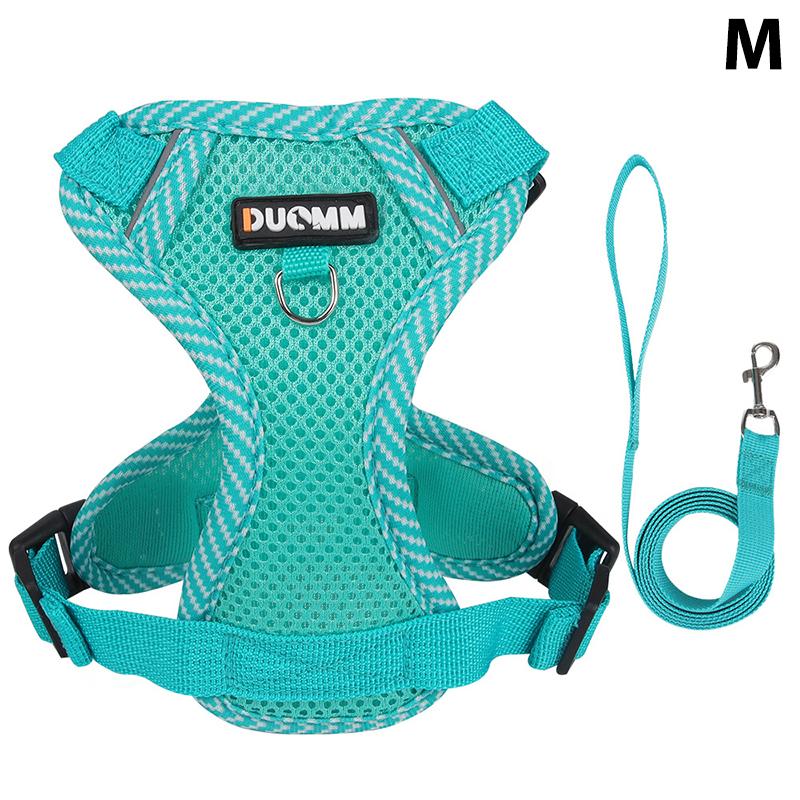 1 комплект поводков для кошек, набор с защитой от побега, дышащий, светоотражающий, регулируемый, для котят и щенков, нагрудный ремень, тяговый трос, товары для животных
