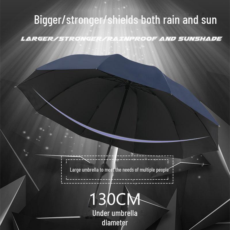 Oversized Three-Fold Thickened Umbrella with Custom Logo