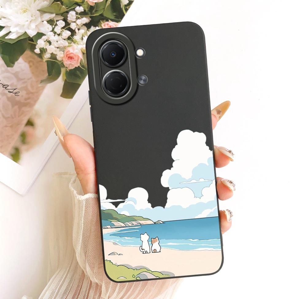 Для Tecno Spark Go 3 5G Чехол Силиконовый Роскошный Модный Цветок Кавайный Расписной Ударопрочный Чехол Для Tecno Spark Go 3 5G KN3 Обложка