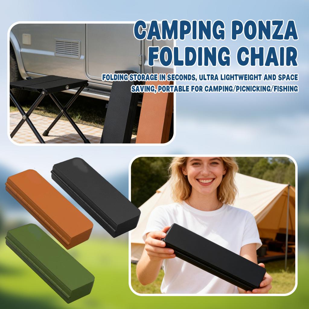 Portable Folding Camping Stool Small Lightweight Outdoor Seat with Carry Strap Compact Design for Hiking Fishing and Travel