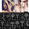 1pc Indian Henna Tattoo Stencils Hollow Temporary Tattoo Templates Body Painting Tattoo Inkjet Template Tattoo Stencil Sticker