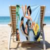 proof beach towel with a The Jungle Book pattern - soft,absorbent,quick-drying,machine washable - perfect for swimming,camping,bathing