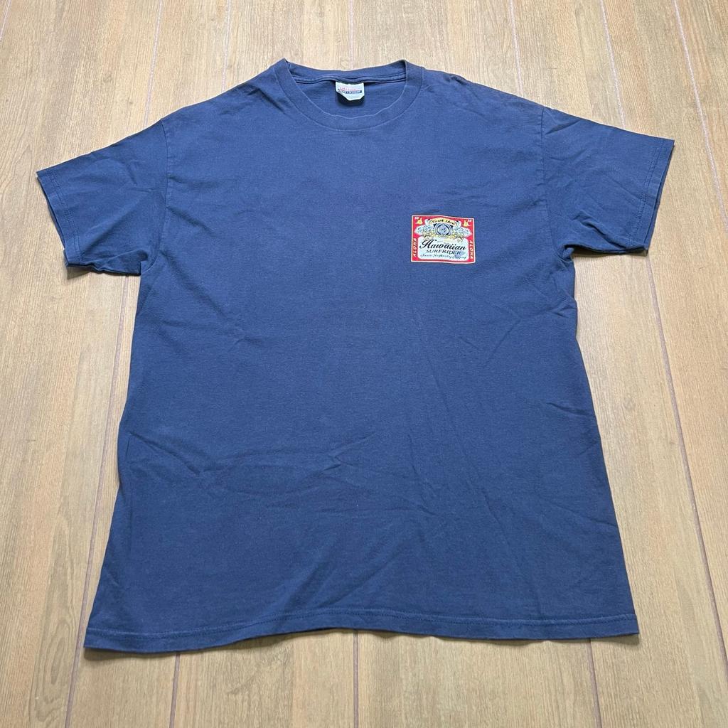 Y2K Aloha North Shore HS Hawaiian Surfrider Blue T-Shirt Men's Size Large Surf