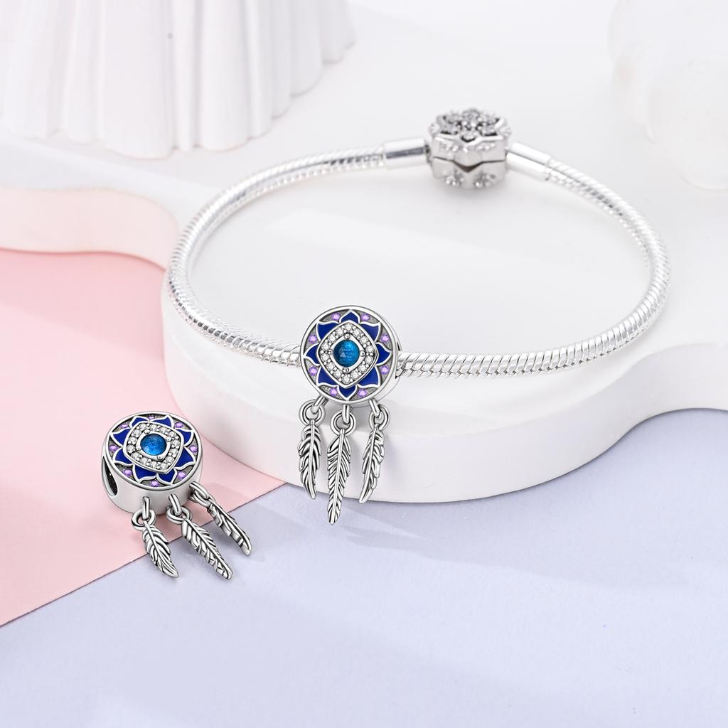 copper Colorful Dreamcatcher Charm Bead Charms Bead Charms Compatible With Fine Authentic Bracelets Exquisite Do It Yourself Jewellery Gifts Accessory