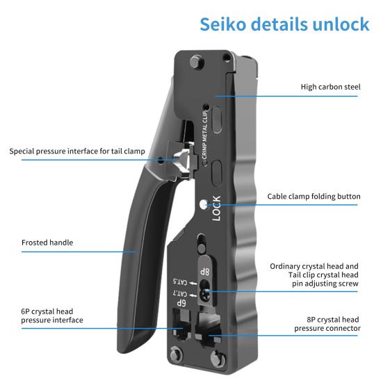 Network Pliers High Hardness Pressure Interface Internet Wire Crimper Cable Stripping Pliers Home Supply